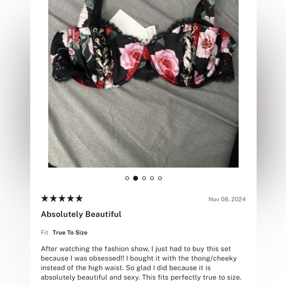 Victoria's Secret Atelier satin lace trim lightly line balconnette floral Bra - Picture 13 of 14